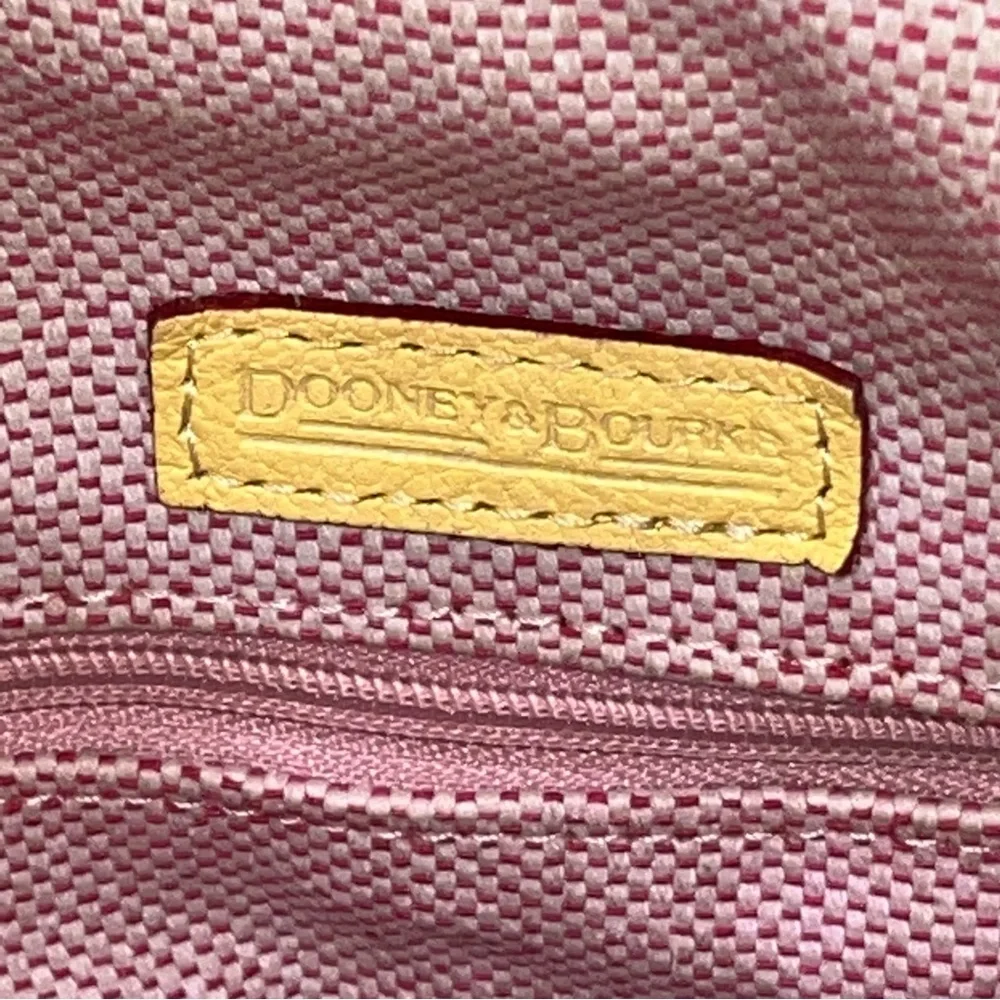 Dooney & Bourke Golden Yellow Dillen Saffian Leather Hobo Shoulder Bag
